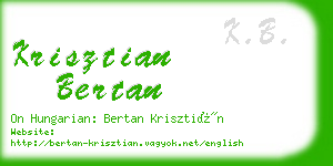 krisztian bertan business card